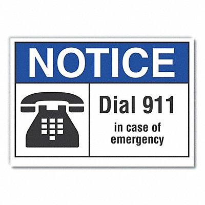 Notice Sign 10 x 14 in Non-PVC Polymer