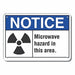 Alum Microwave Notice Sign 7x10in Alum