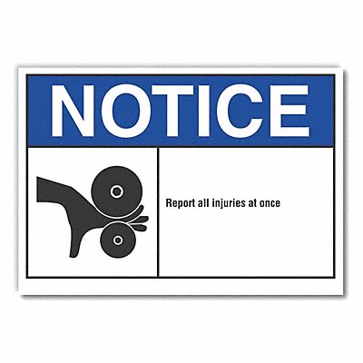 Accident Reporting Notice Label 3.5x5in