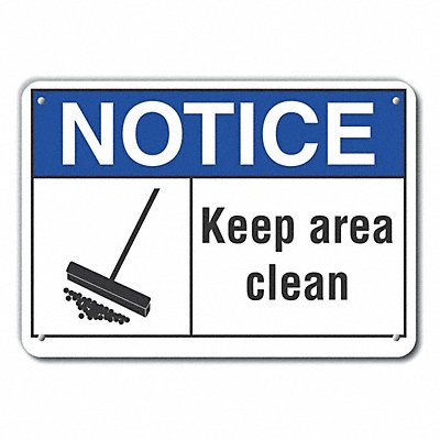 Rflctv Cleaning Notice Sign 10x14in Alum