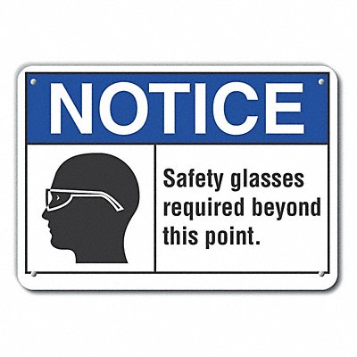 Alum Eye Notice Sign 10x14in Alum