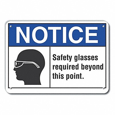 Rflct Eye Notice Sign 10x14in Aluminum