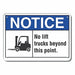 Lift Truck Traffic Notice Sign 7x10in