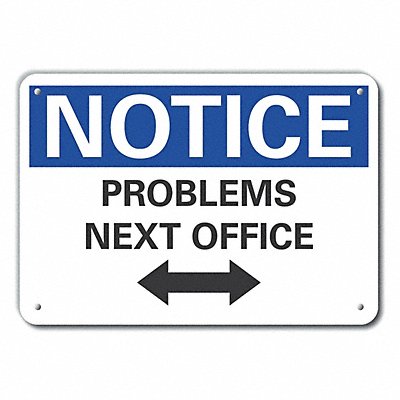Rflctv Humor Notice Sign 7x10in Aluminum