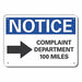 Rflctv Humor Notice Sign 7x10in Aluminum