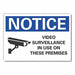 Surveillance Notice Label 5x7in Polyest