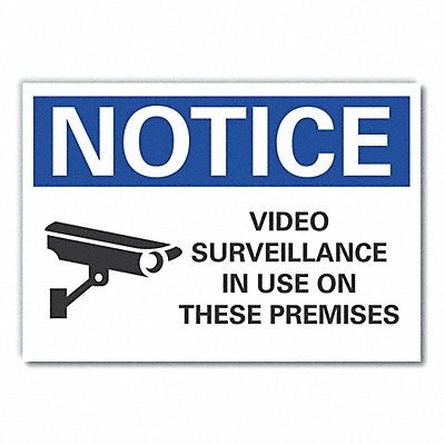 Surveillnce Notice Rflct Label 3 1/2x5in