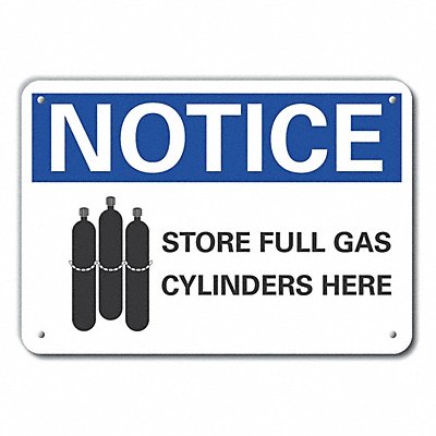 Rflct Cyl Handling Notice Sign 7x10in