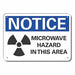 Alum Microwave Notice Sign 7x10in Alum