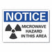 Microwave Notice Rflct Label 7inx10in