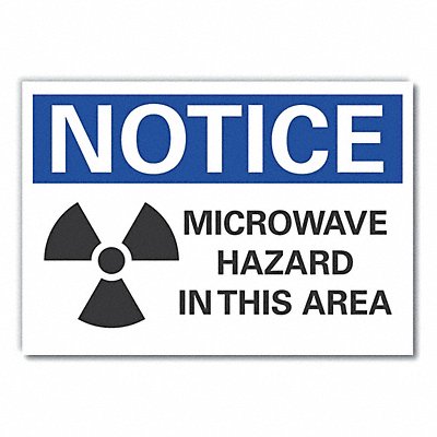 Microwave Notice Rflct Label 10inx14in