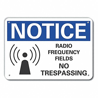 Rflct Radio Fields Notice Sign 7x10in