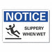 Slippery Floor Note Lbl 3.5x5in Polyest