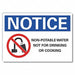 Potable Water Notice Lbl 10x14in Polyest