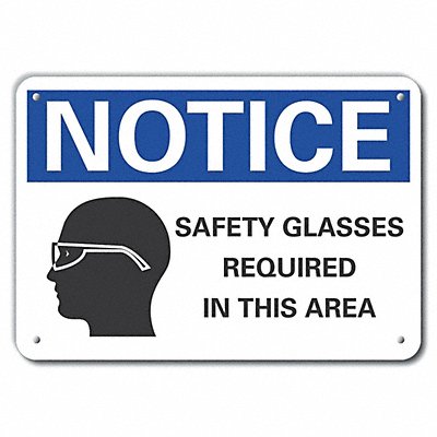 Plastic Eye Notice Sign 10x14in Plastic