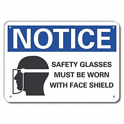 Alum Eye Notice Sign 10x14in Alum