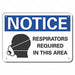 Rflct Respirator Rqrd Note Sign 10x14in