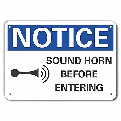 Caution Sign 7 in x 10 in Aluminum