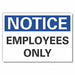Employees Visitor Caut RflctvLbl 3.5x5in