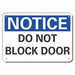 Plstc Door Instrction Notice Sign 7x10in