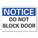 Door Instruction Notice Label 3 1/2x5in
