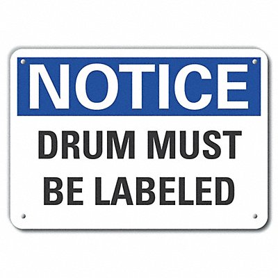 Rflct Hzrdous Mtrl Notice Sign 7x10in