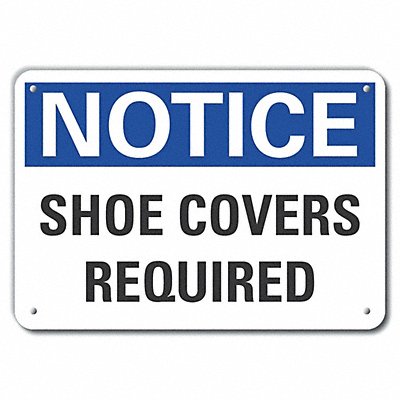 Alum Foot Notice Sign 10x14in Alum