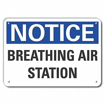 Breathing Apparatus Notice Sign 7x10in