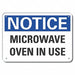 Alum Microwave Notice Sign 10x14in Alum