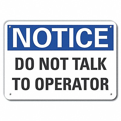 Machine Operation Notice Sign 7x10in