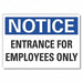 Employee Visitor Note Lbl 5x7in Polyest