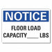 Floor Load Notice Rflct Label 3.5x5in