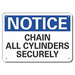 Cyl Handling Notice Sign 7x10in Plastic