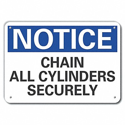 Rflct Cyl Handling Notice Sign 10x14in