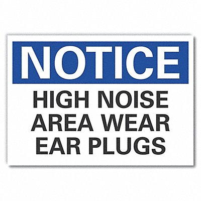 Hearing Notice Label 3.5x5in Polyester