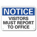 Aluminum Visitors Notice Sign 10x14in