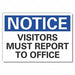 Visitors Notice Reflective Label 7x10in