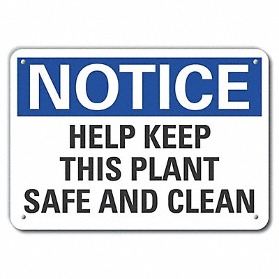 Rflctv Cleaning Notice Sign 7x10in Alum