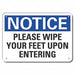 Plastic Information Notice Sign 7x10in