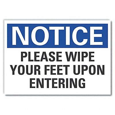 Information Notice Lbl 7x10in Polyester