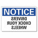 Chock Wheels Notice Rflct Lbl 10inx14in