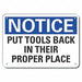 Plastic Cleaning Notice Sign 10x14in