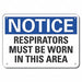 Rflct Respirator Rqrd Note Sign 7x10in