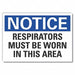 Respirator Required Notice Lbl 3.5x5in