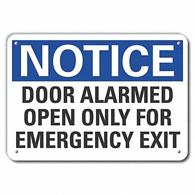 Plstc Door Instructn Notice Sign 10x14in