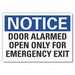 Door Instruction Notice Label 3 1/2x5in