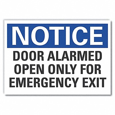 Notice Sign 7 in x 10 in Non-PVC Polymer