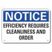 Cleaning Notice Sign 10inx14in Plastic