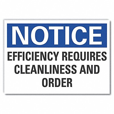 Cleaning Notice Rflct Label 5inx7in