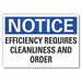 Cleaning Notice Label 5inx7in Polyester